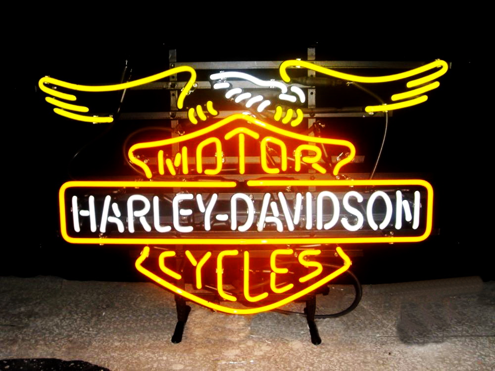 HD Cycles Eagle Wings Neon Sign 2